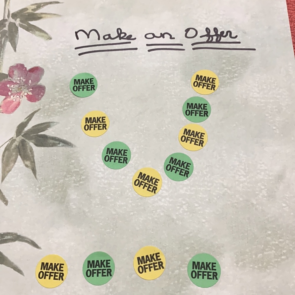 Green and Yellow 'Make Offer' Stickers